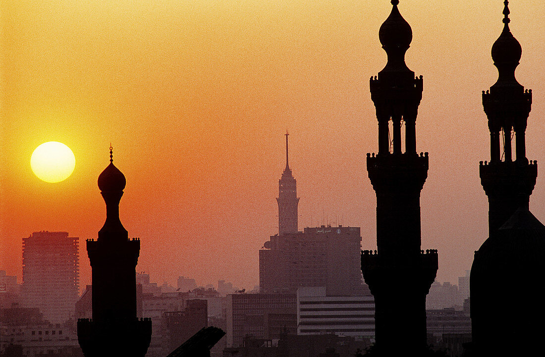 Hassan Mosque at dusk. Cairo. Egypt