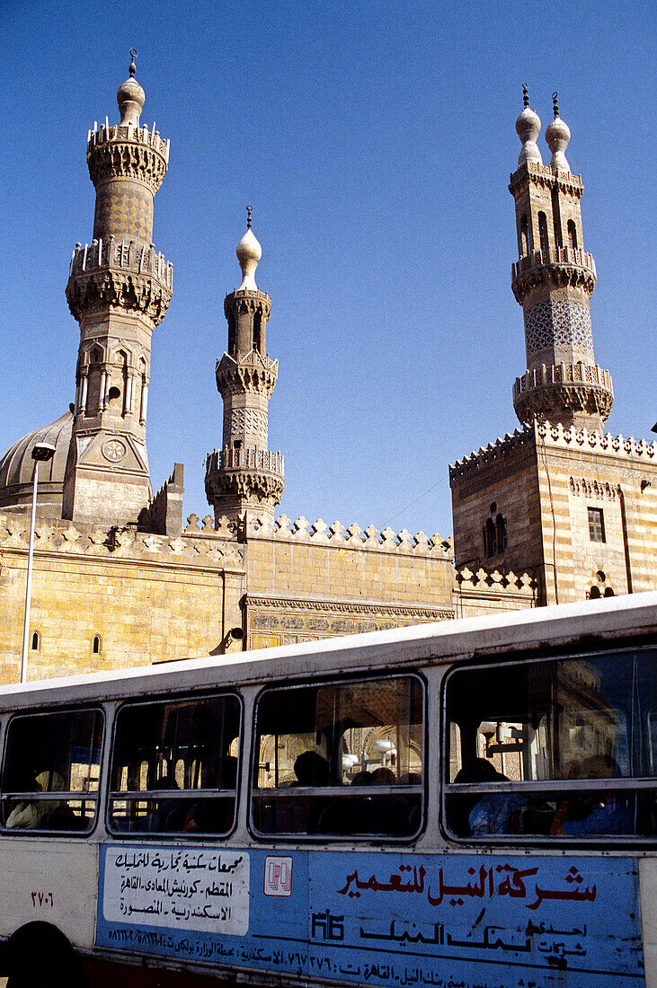 Al-Azhar mosque minarets .Cairo. Egypt