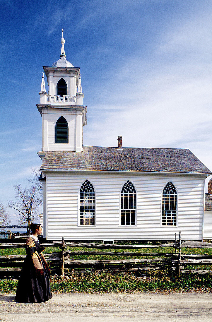 Vintage Canadian Village. Quebec. Canada