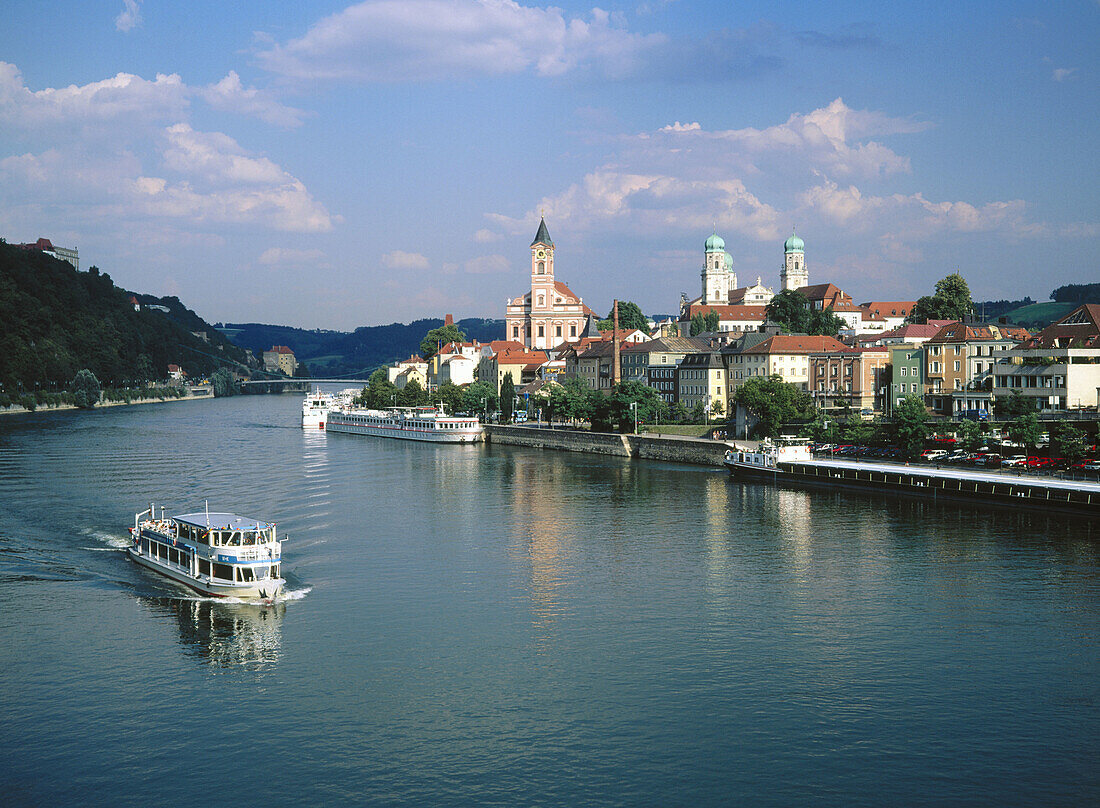 Passau, Danube River. Bavaria, Germany