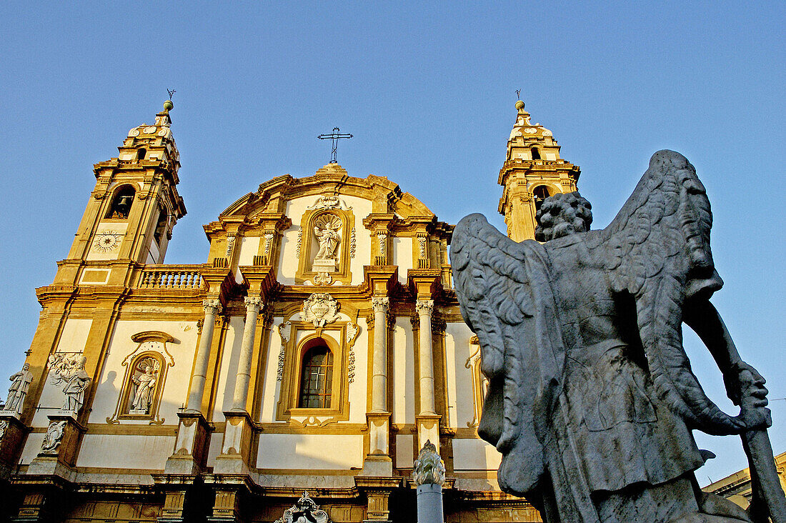 San Domenico baroque church. Palermo, main city of Sicily. Italy