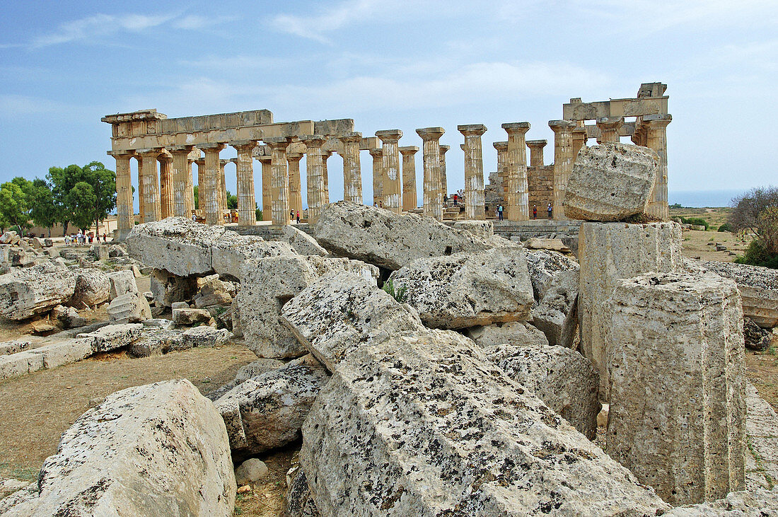 Temple E. The City of Selinonte was founded by the greek from Megare in VII th century AD. Sicily. Italy