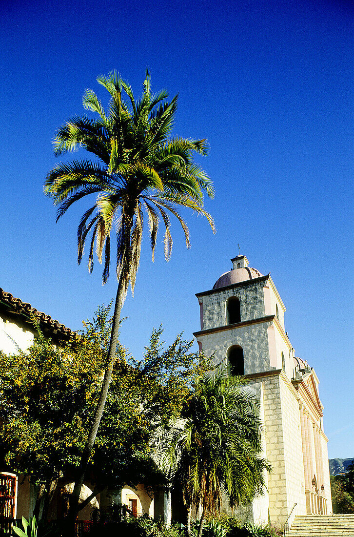 The Spanish mission. Santa Barbara. California. USA.