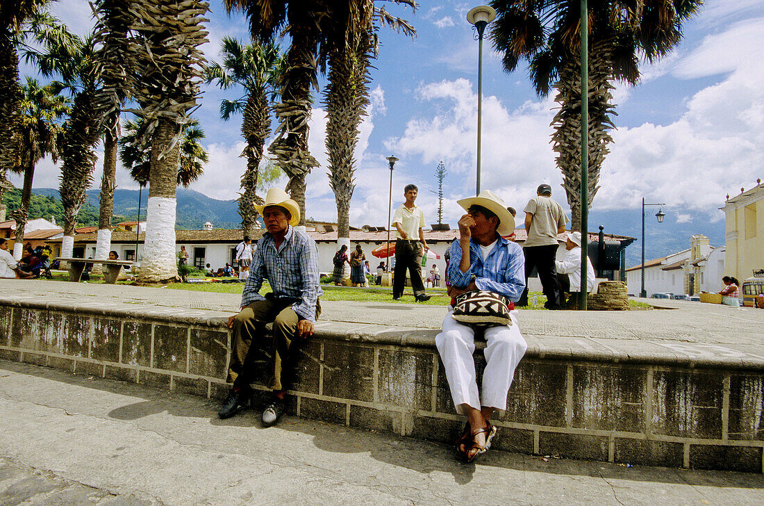 The Plaza Mayor (or Plaza de Armas). Antigua . Guatemala