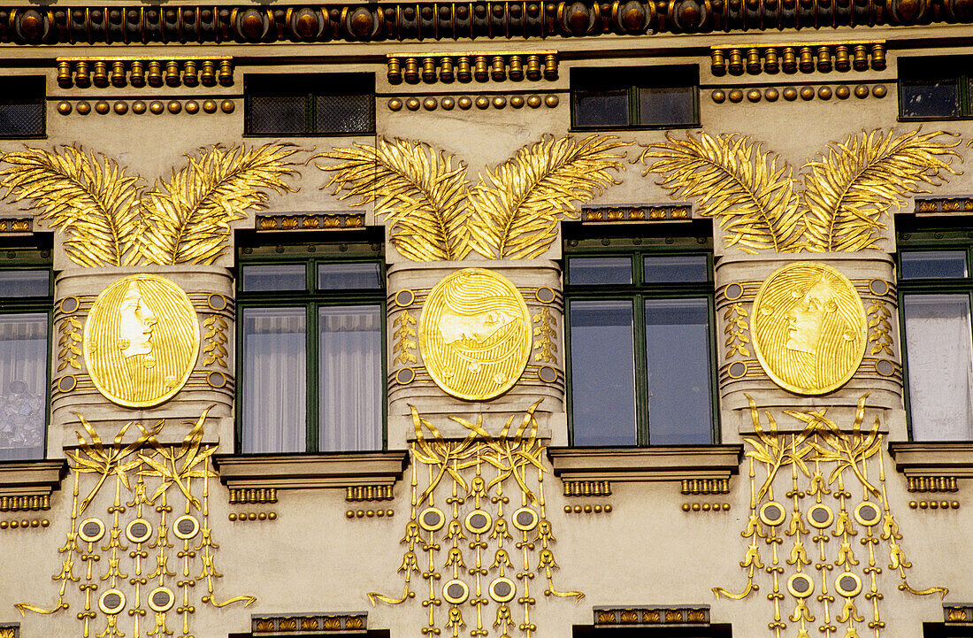 Apartments building in the Wienzeile, architect Otto Wagner. Vienna. Austria
