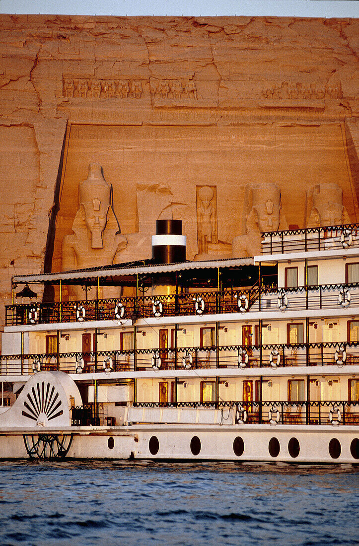 Ramses II Temple on Lake Nasser bank. Abu Simbel. Nubia. Egypt