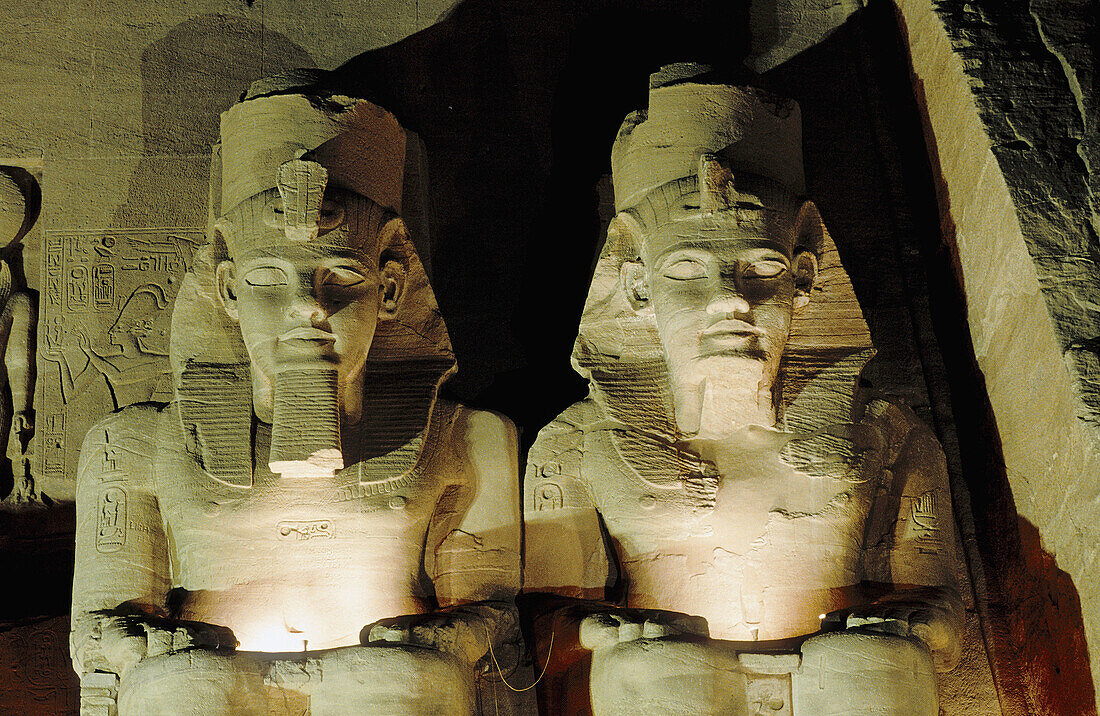 Ramses II Temple on Lake Nasser bank. Abu Simbel. Nubia. Egypt