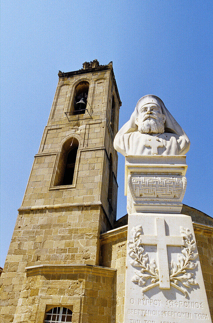 Bust of Makarios III, archbishop and primate of the Orthodox Church of Cyprus. Nicosia, Cyprus