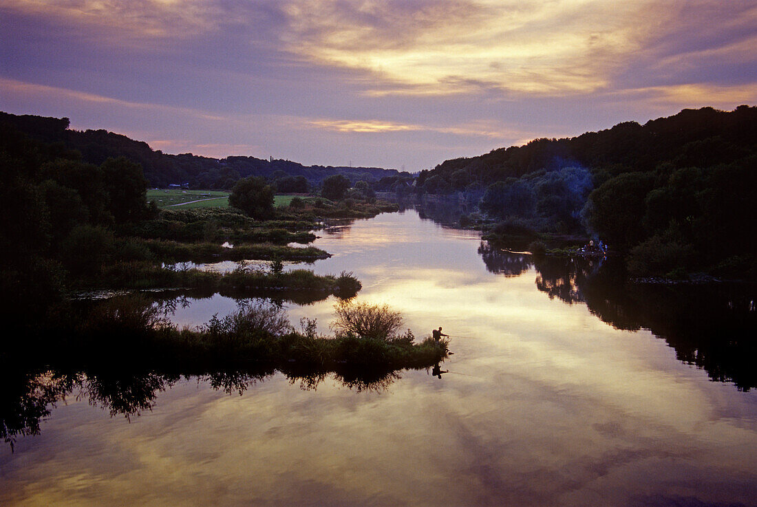 Blick über die Ruhr, Hattingen, Nordrhein-Westfalen, Deutschland