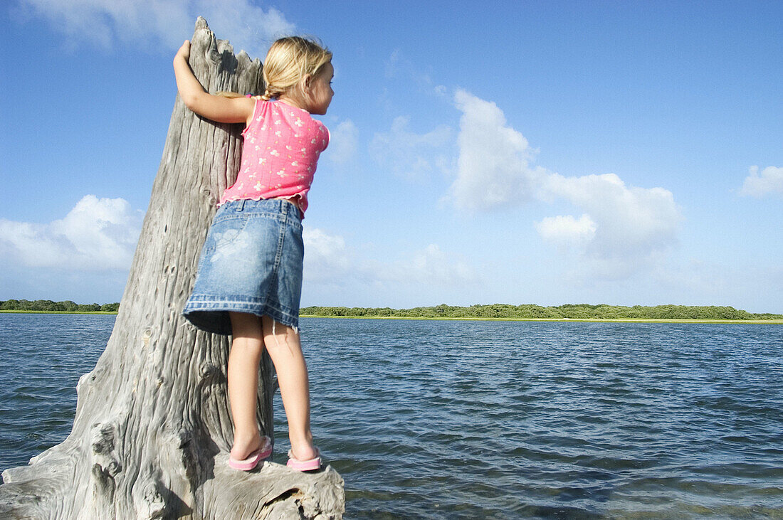 young girl outdoors