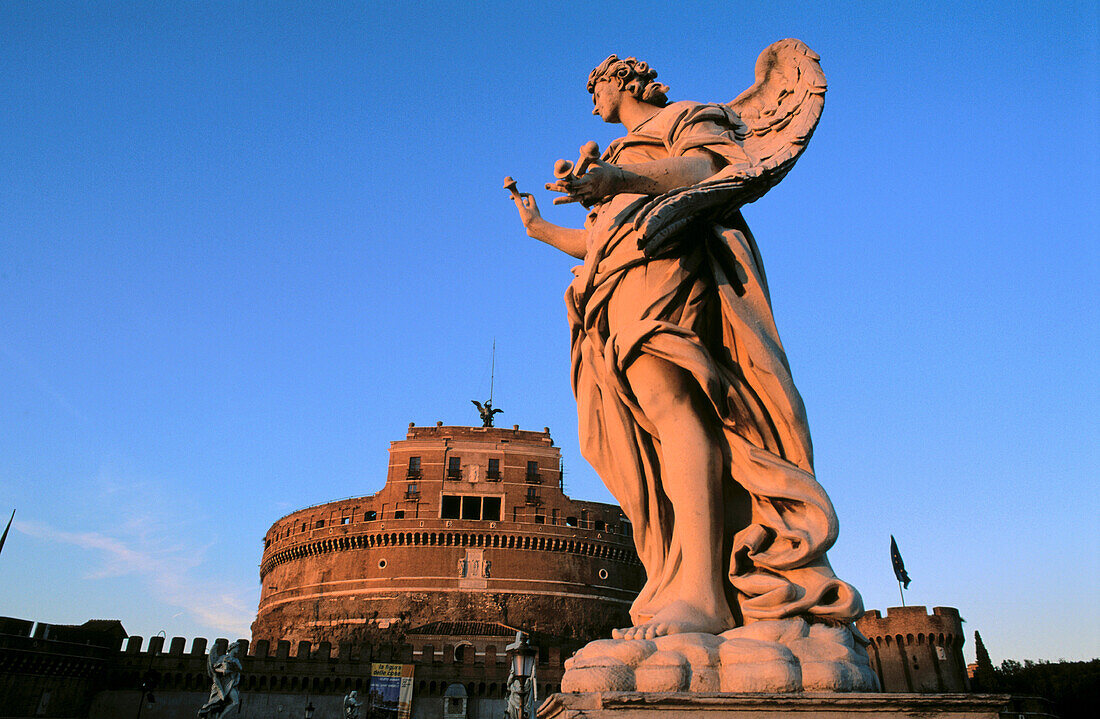 Sant Angelo Castle and Bernini angels. Vatican. Rome. Italy