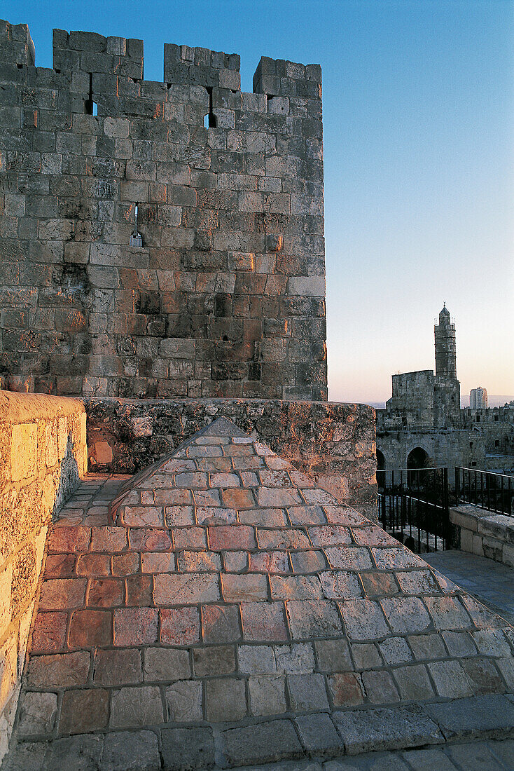 The Citadel at dusk. Jerusalem. Israel