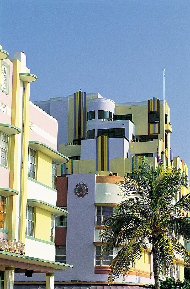 Art Deco Hotels. Miami Beach. Florida. USA