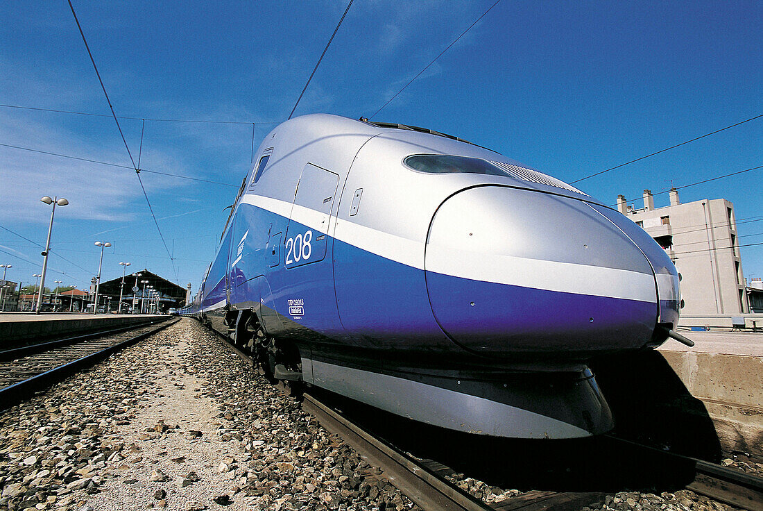 TGV train at Marseille station. France