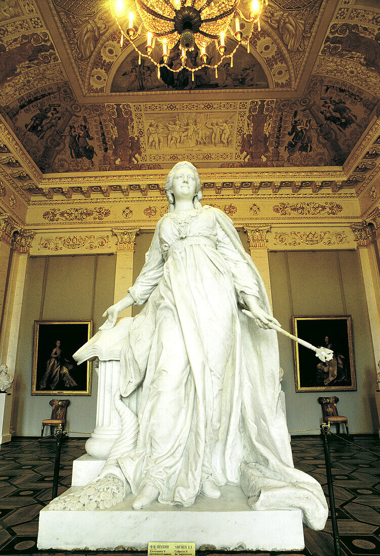 Statue of Catherine the Great at Russian Museum in Michaelovsky Palace. St. Petersburg. Russia