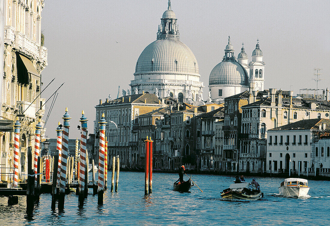 Grand Canal and Santa Maria della Salute church. Venice. Italy