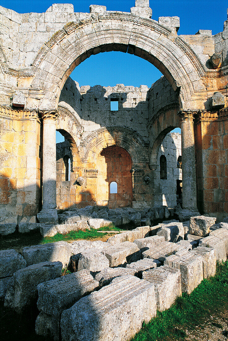 Ruins of the Basilica of St. Simeon near Aleppo. Syria