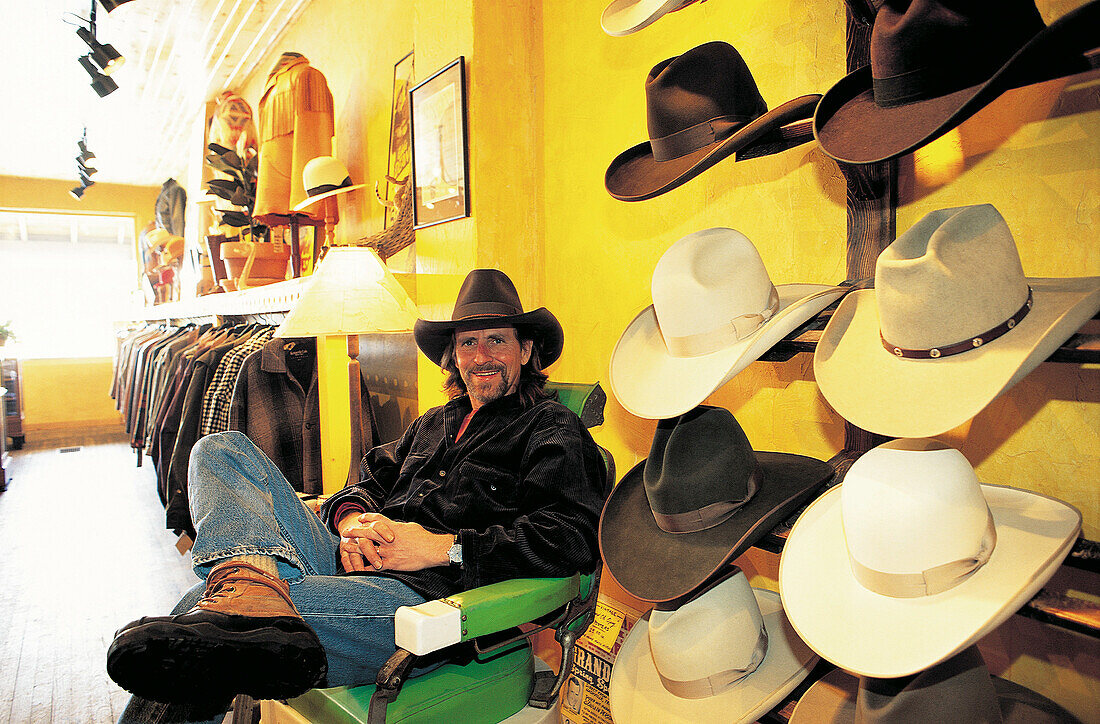 Hat maker shop. Mancos. Colorado. USA