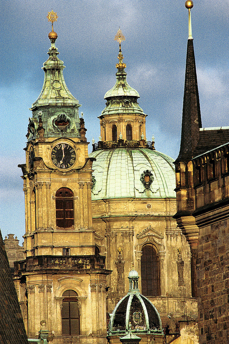 St. Nikolaus belfries. Prague. Czech Republic