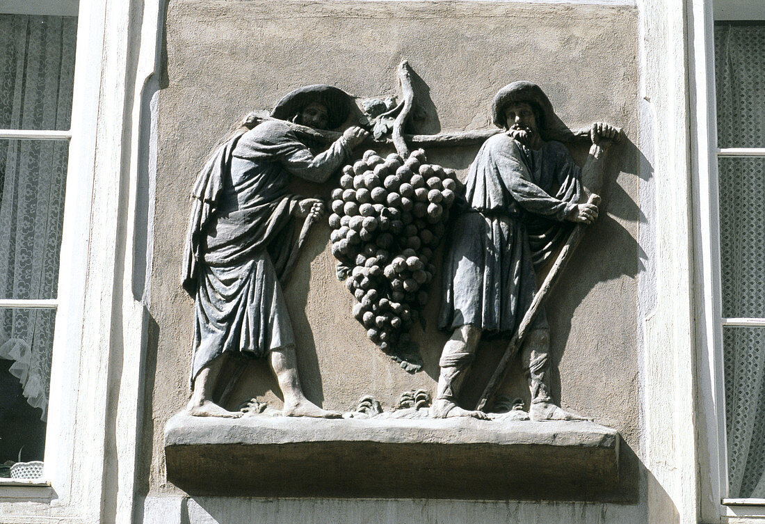 Old wine cellar sign . Prague. Czech Republic