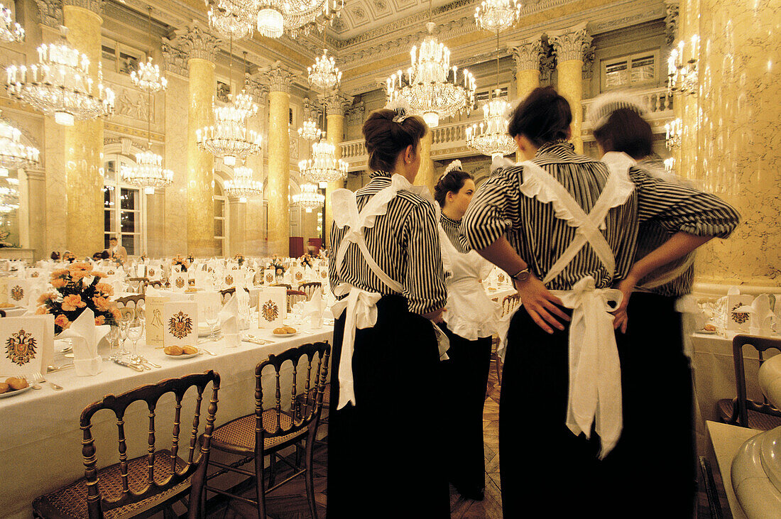 Preparing the Emperor s Ball. Hofburg. Vienna. Austria