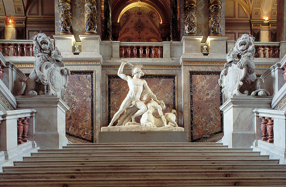 Staircase of the Kunsthistorisches Museum. Vienna. Austria