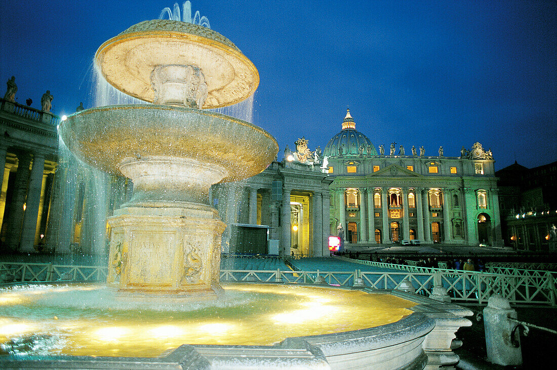 Fountain. St. Peter s Square. Vatican. Rome. Italy