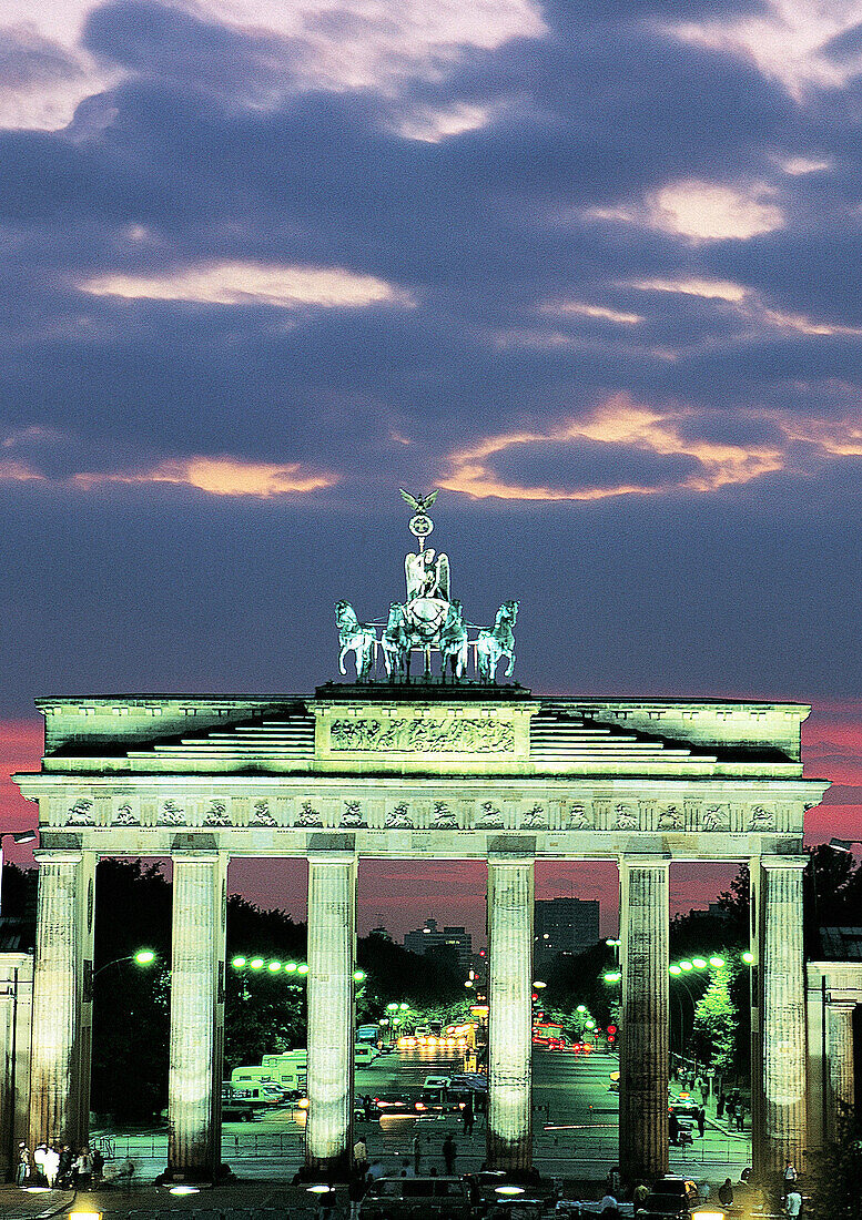 Brandenburg Gate at dusk. Berlin. Germany