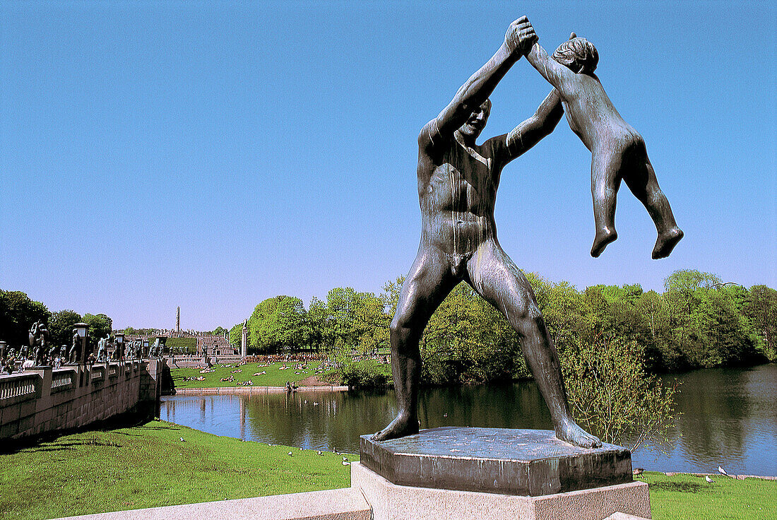 Gustav Vigeland sculptures at Frogner Park. Oslo. Norway