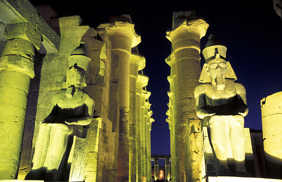 Luxor temple at night. Egypt