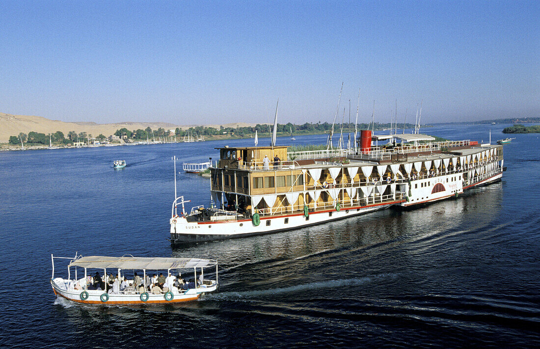 Steamboat built in 1890 at Nile River. Aswan. Egypt