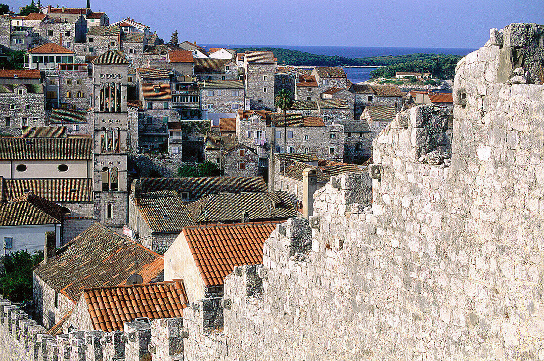 Ramparts of Hvar. Hvar Island. Croatia