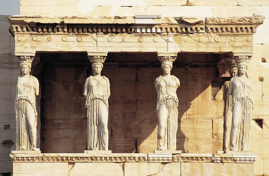 Muses. Erechteion Temple. Acropolis. Athens. Greece