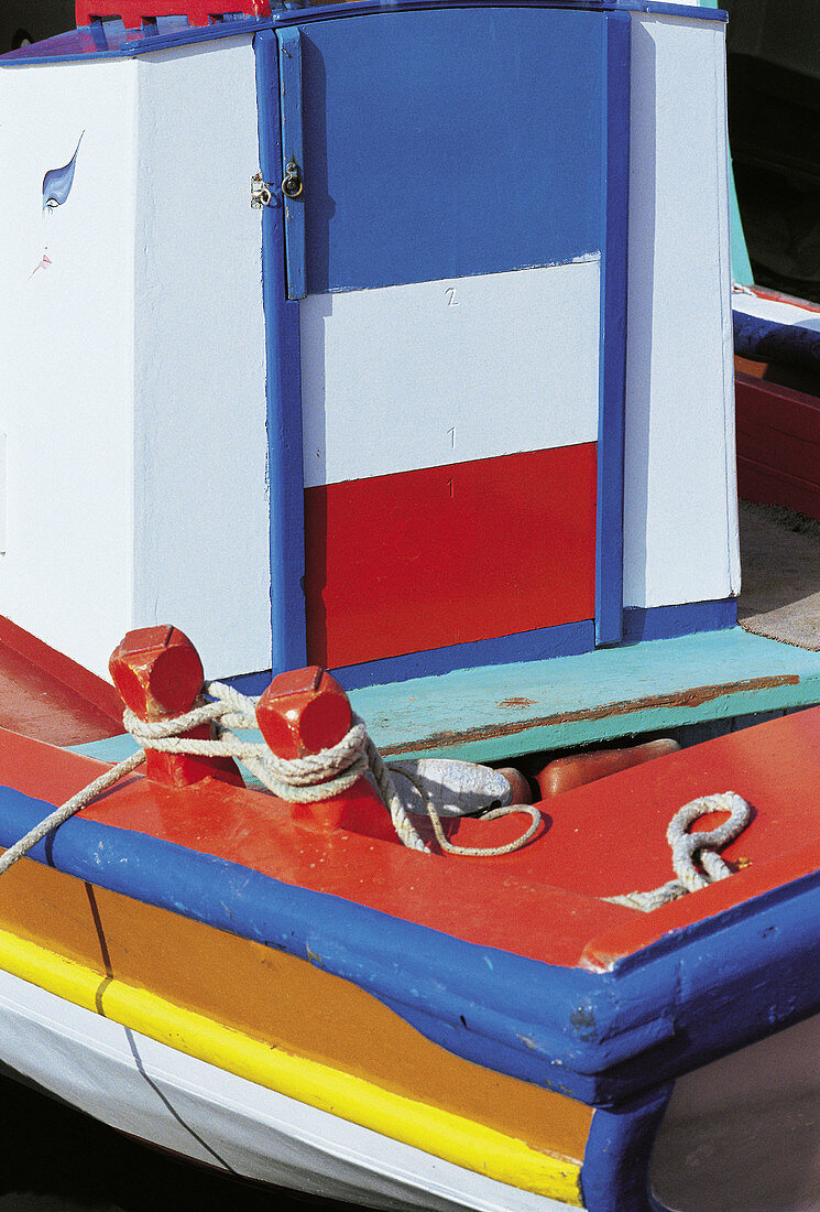 Boat detail. Mykonos. Greece