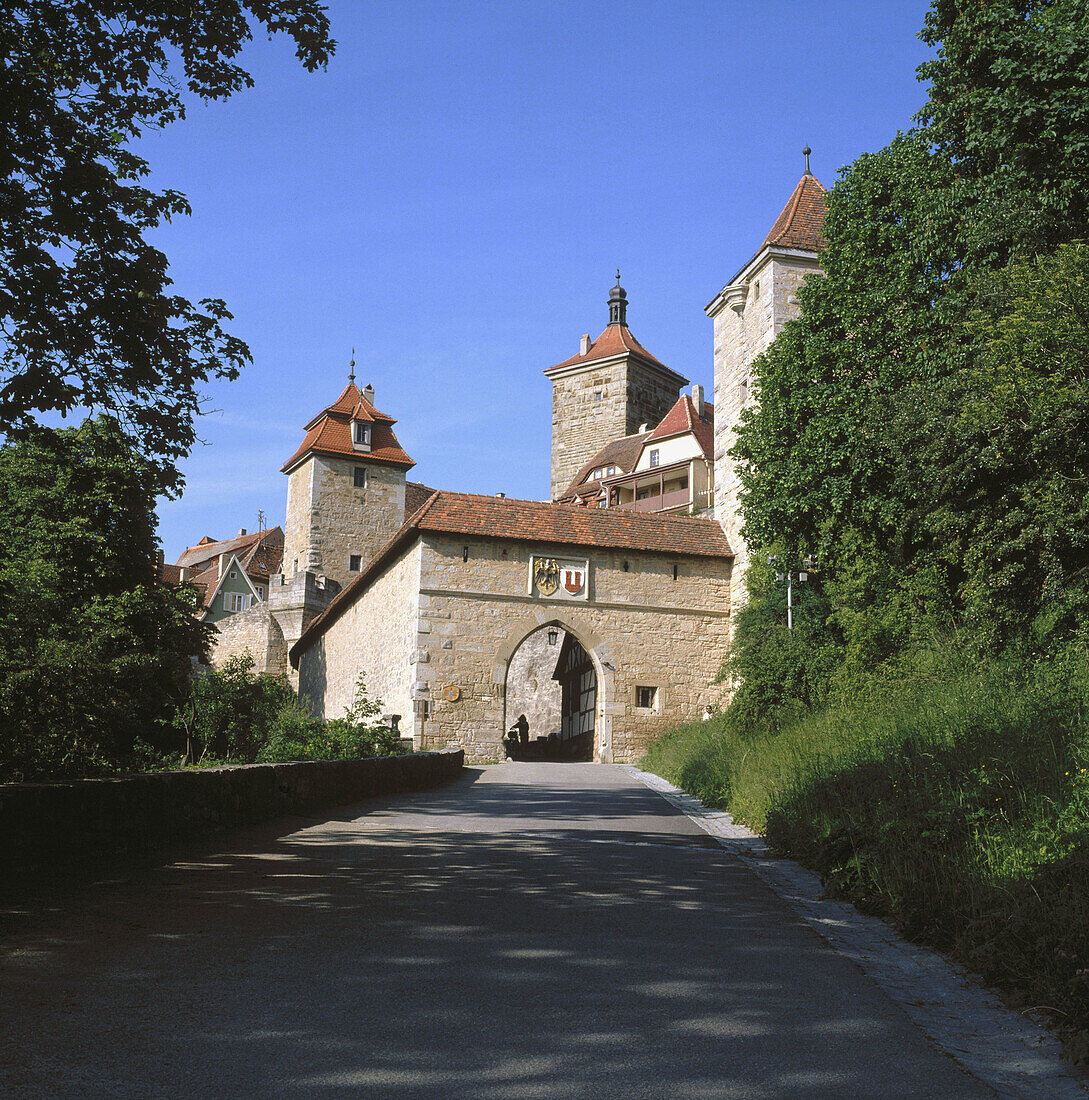 Kobolzeller Tor at Rothenburg ob der Tauber. Bavaria. Germany