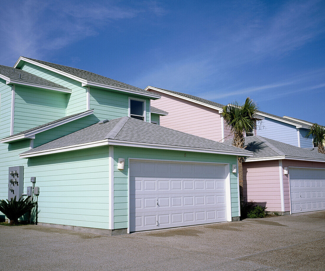 Colorful houses. Aransas County. Gulf Coast. Texas. USA