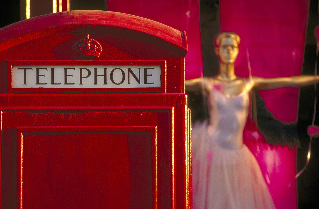 Public phone in Covent Garden. London, UK