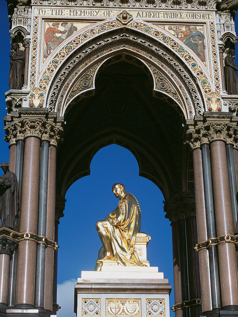 Albert Memorial. Kensington Gardens. London. England