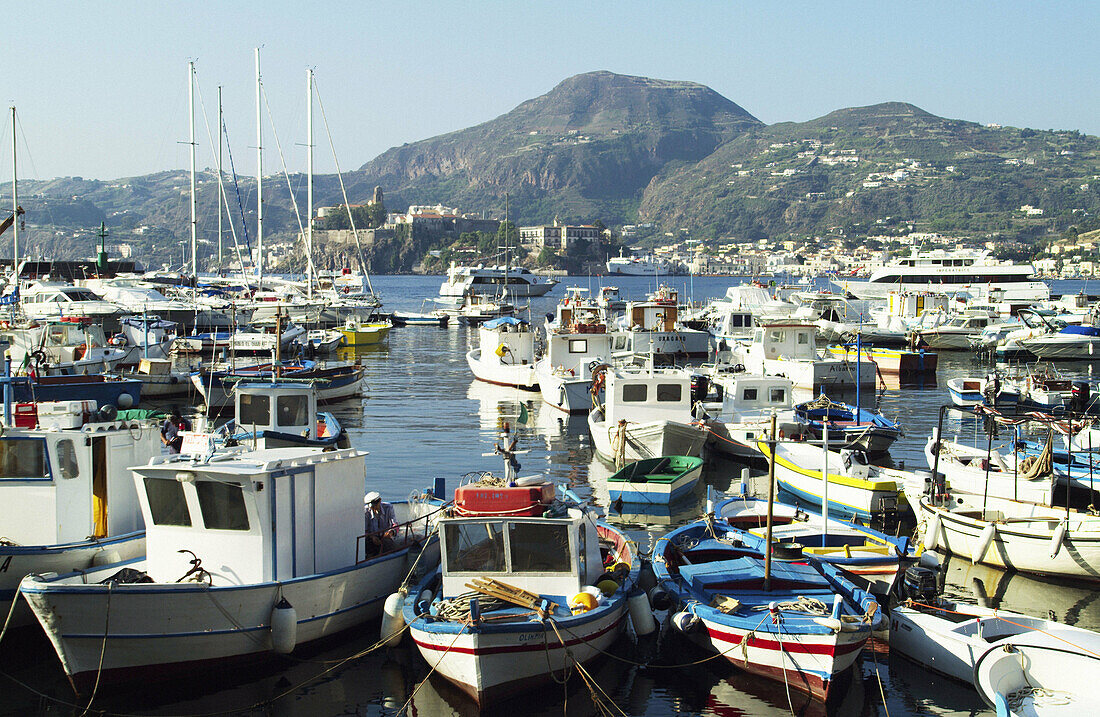 Marina. Lipari. Aeolian Islands. Sicily. Italy