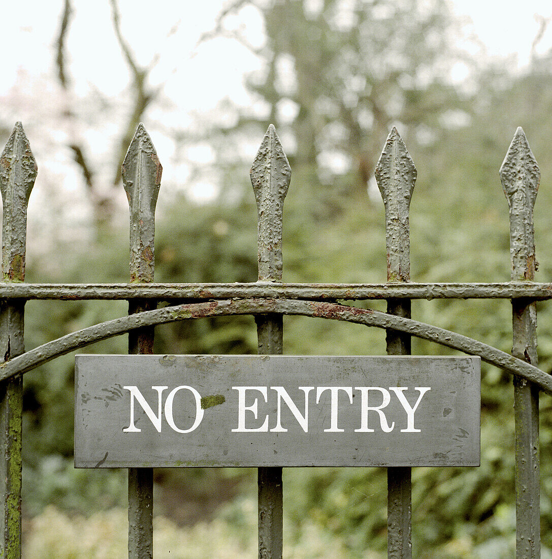 No entry sign, Hyde Park. London. England