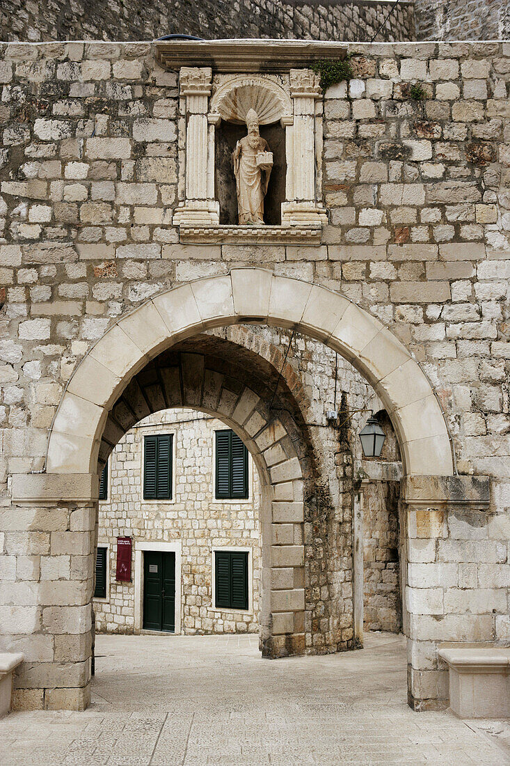 Saint Blaise gate. Dubrovnik, Croatia