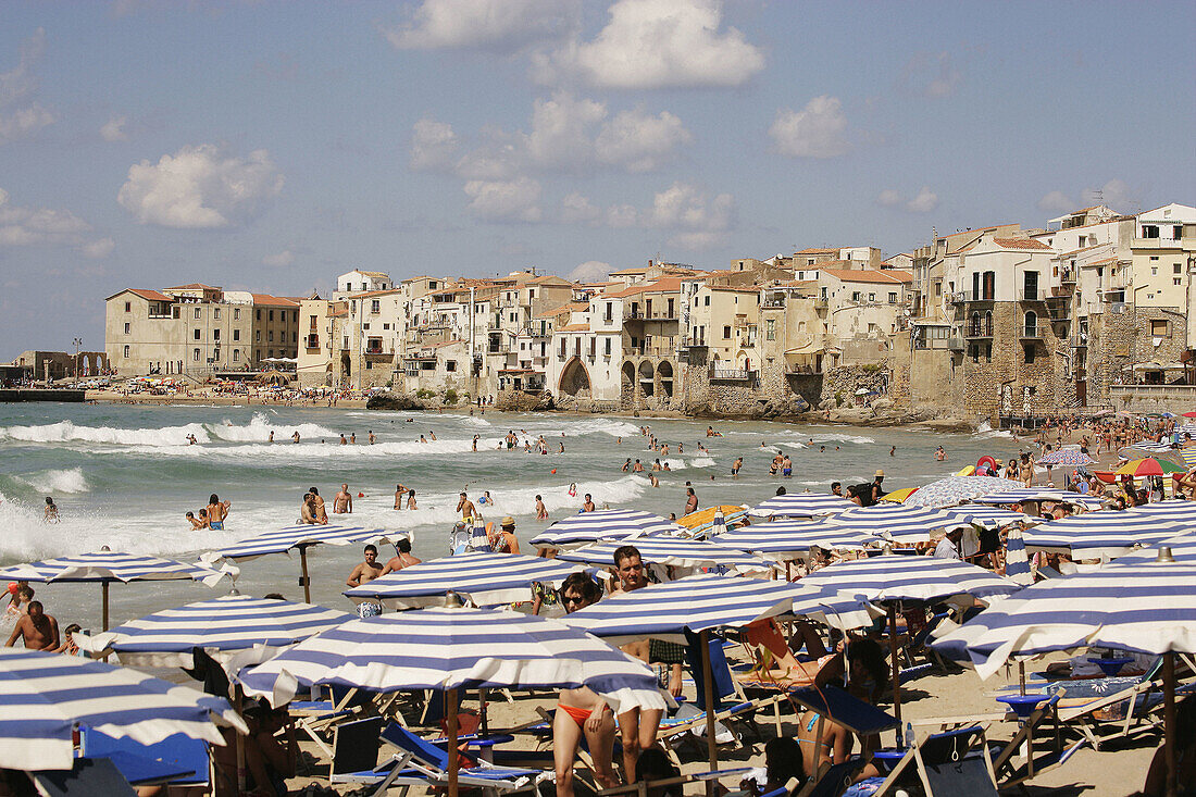 Cefalú beach. Sicily, Italy.