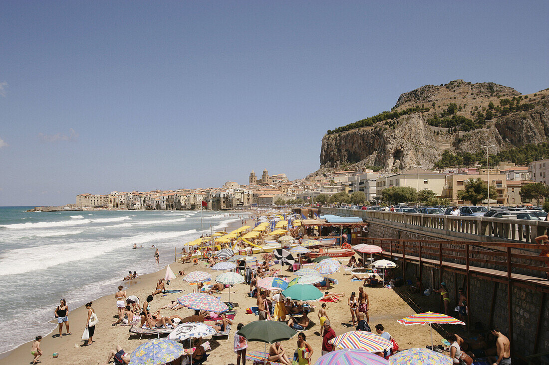 Cefalú beach. Sicily, Italy.