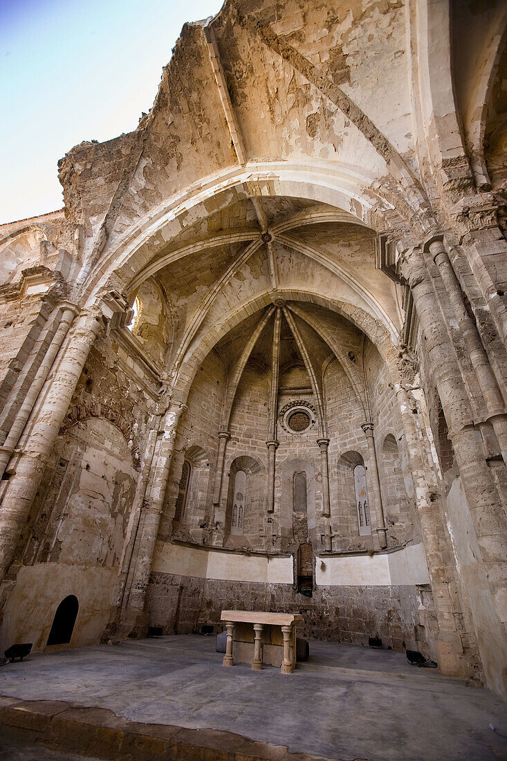 Ruins of church, cistercian Monasterio de Piedra (1218), Nuevalos. Zaragoza province, Aragón, Spain