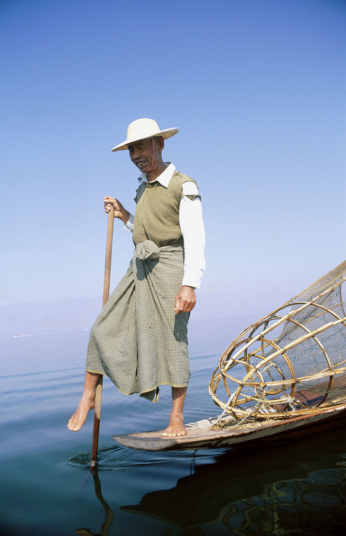 Fiserman in Inle Lake, Myanmar
