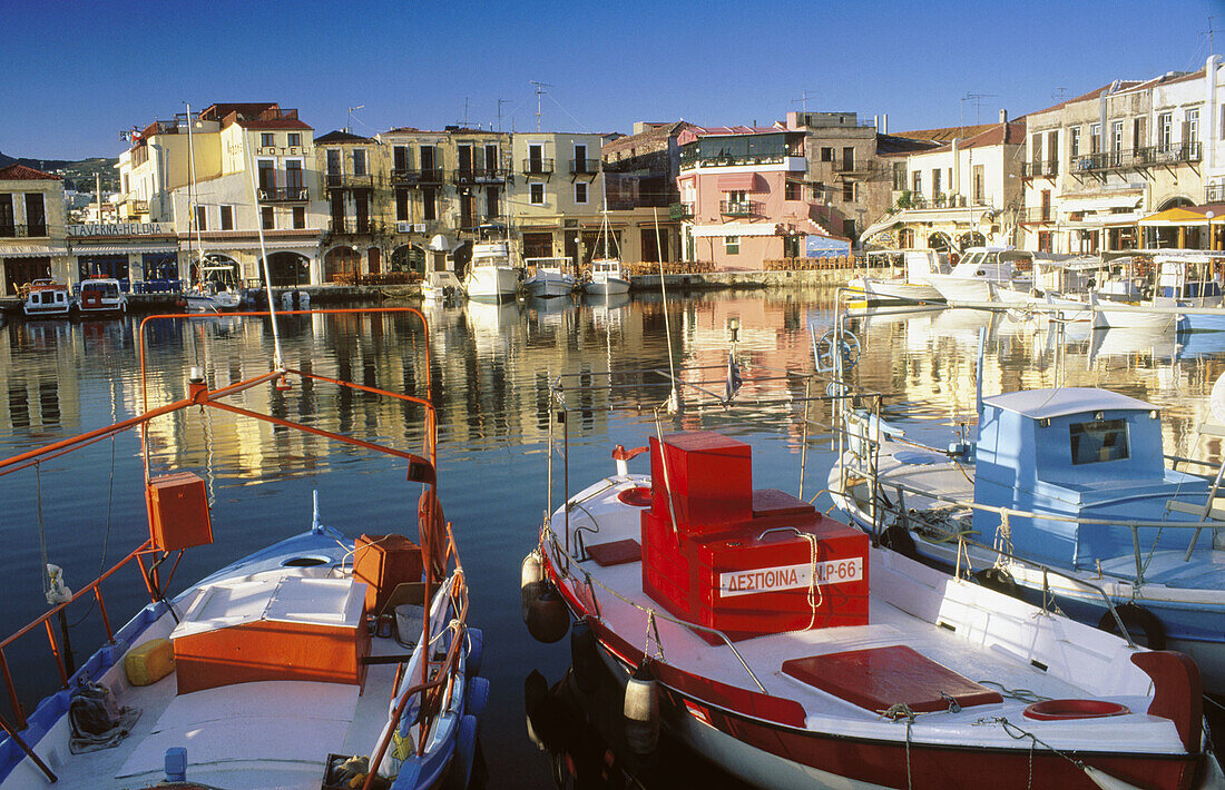 View of Rethymnon, the third largest city on Crete. Greece