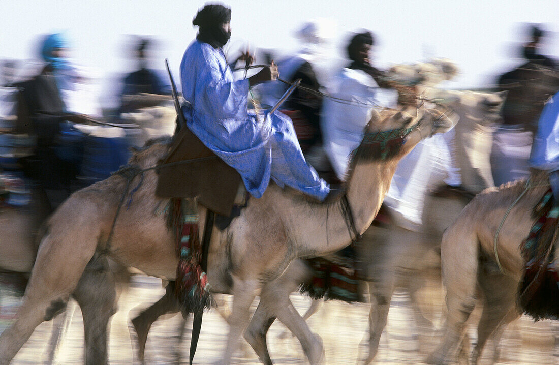 Tuaregs in the Sahara. Mali