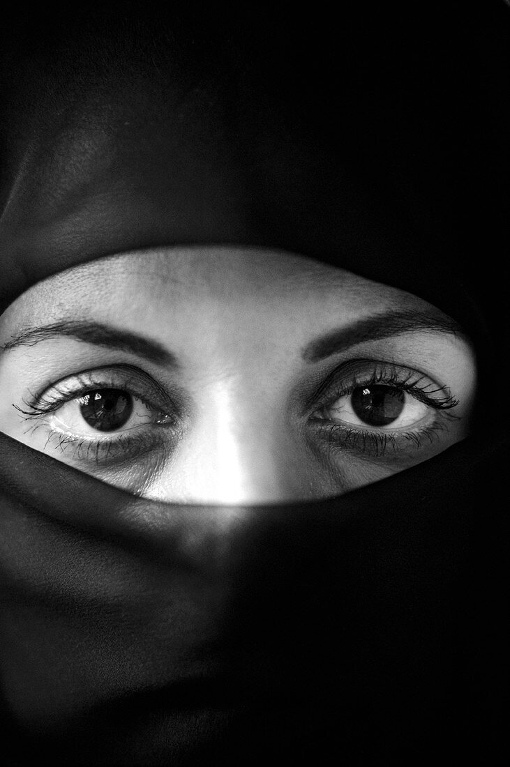 Woman in chador