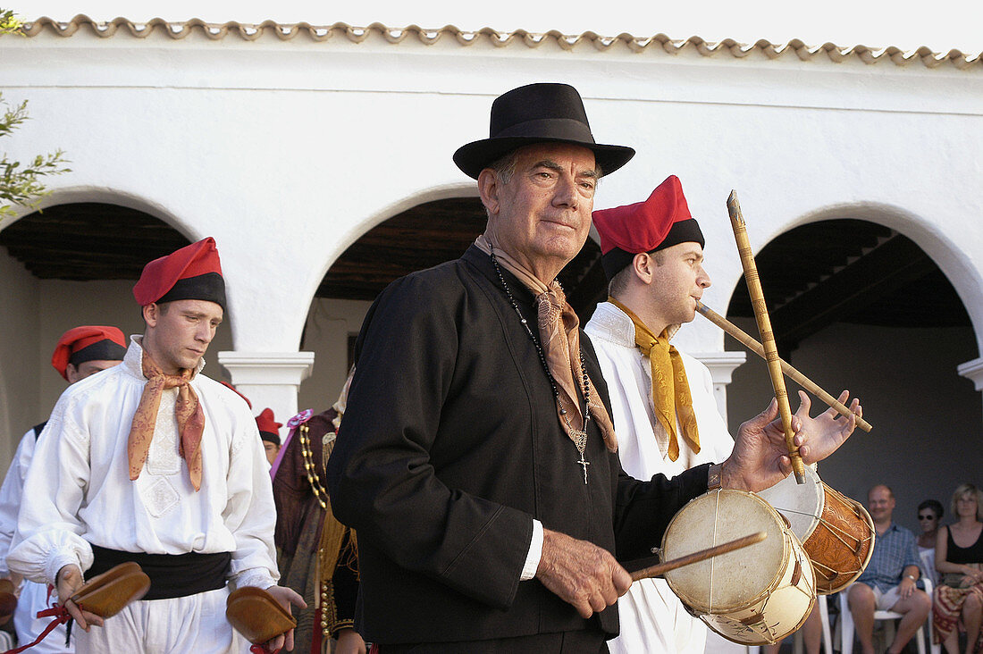 Traditional costumes and folk music. Ibiza, Balearic Islands. Spain