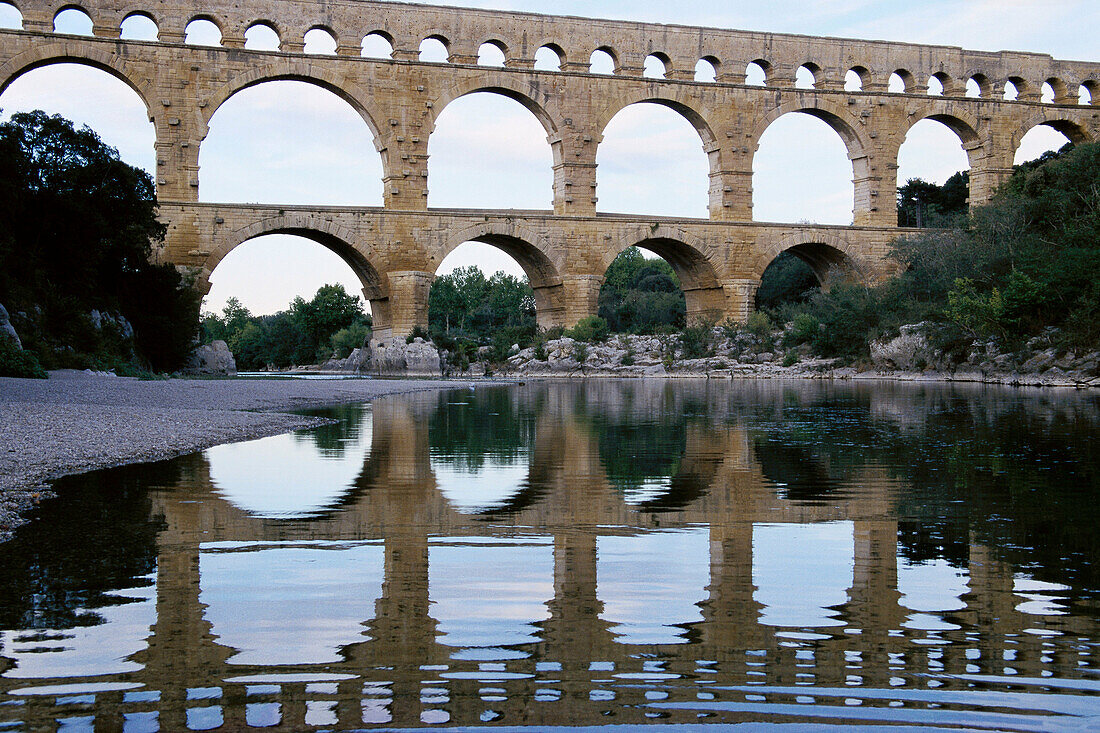 Pont du Gard, Roman aqueduct. Provence. France